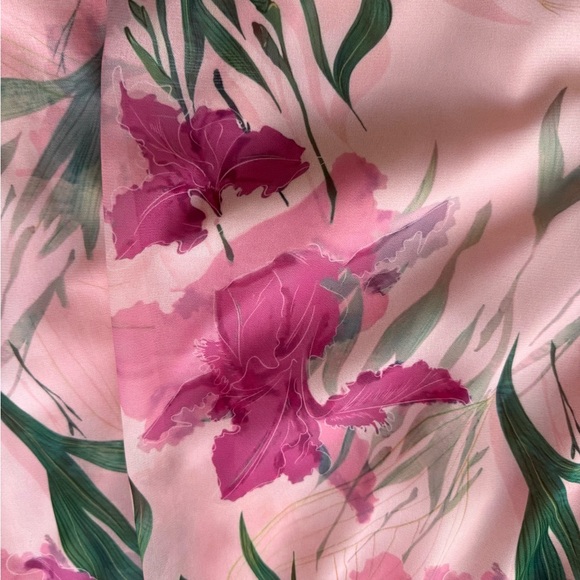 PETAL + PUP Floral Maxi Dress Coquette Ruffle Fairy Ethereal Halter 3D Pink XS‎ - Picture 5 of 8